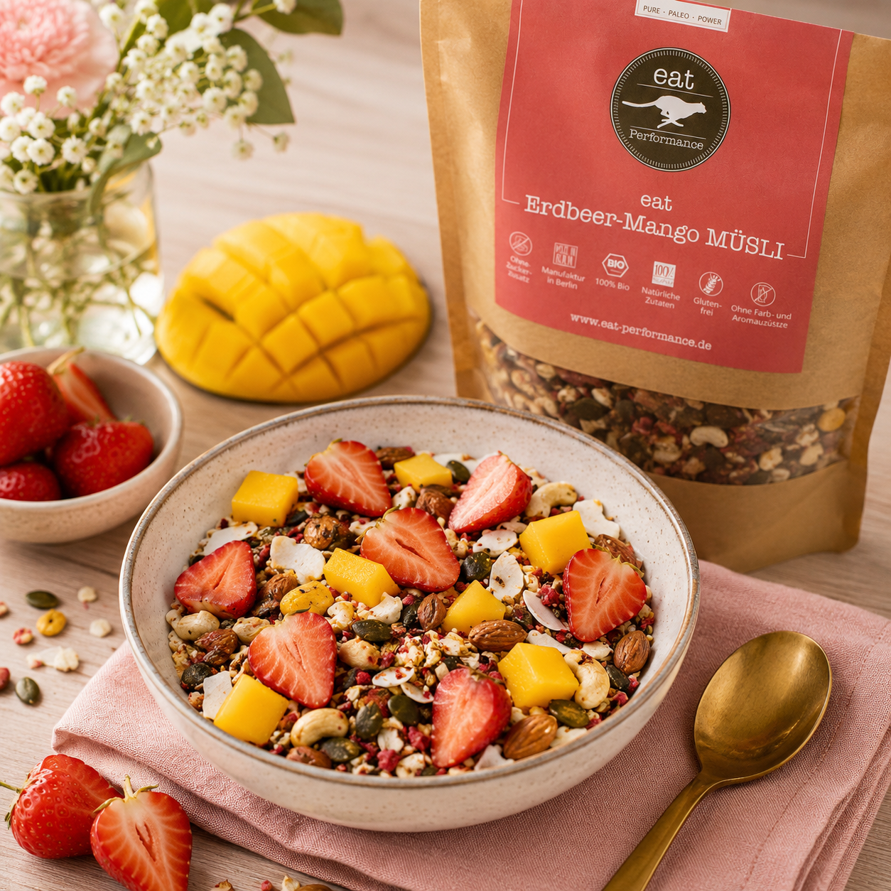 eat Müsli Erdbeer Mango Produktbild